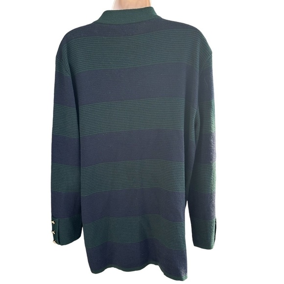 Brooks Brothers Vintage nautical striped wool sweater Swacket blazer peacoat sm - Picture 3 of 9